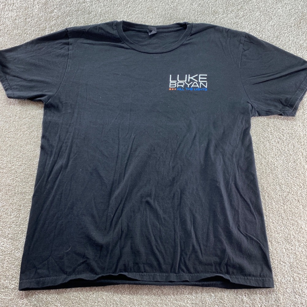 Luke Bryan Shirt Mens Large Black Kill The Lights Tour Short Sleeve Graphic Tee - Picture 8 of 10